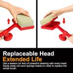 EEFINTIE Steam Grill Cleaner Brush with Scrub Sponge