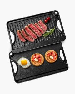 VEVOR 14x8.5 inch Cast Iron Griddle Pan