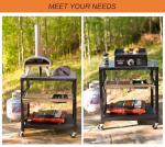 NUUK 24" x 30" Mobile Outdoor Pizza Prep Table
