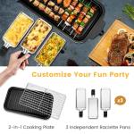 YOHAWJAN 1500W Non-Stick Smokeless Indoor Grill