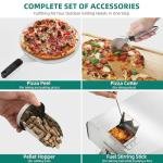 YITAHOME 12" Wood Fired Pizza Oven for Outdoors