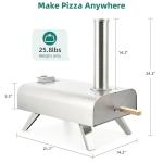 YITAHOME 12" Wood Fired Pizza Oven for Outdoors