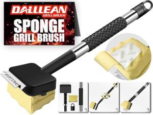 Bristle-Free BBQ Grill Brush with Replaceable Head