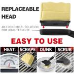 Bristle-Free BBQ Grill Brush with Replaceable Head