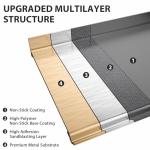 Utheer 23" Cast Iron Griddle for Grilling