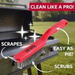 Heavy Duty Grill Brush & Scraper for Clean Grates
