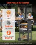 VEVOR 12" Pellet Outdoor Pizza Oven with Wheels