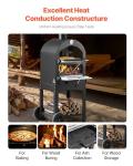 VEVOR 12" Pellet Outdoor Pizza Oven with Wheels