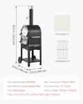 VEVOR 12" Pellet Outdoor Pizza Oven with Wheels
