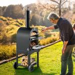 VEVOR 12" Pellet Outdoor Pizza Oven with Wheels