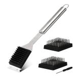 16.5” Stainless Steel Grill Brush with Replacements