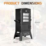 Large Vertical Electric Smoker Grill with 4 Racks