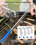 Grill Cleaning Tool - 19.5 Inch Grate Scraper