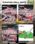 Grill Cleaning Tool - 19.5 Inch Grate Scraper