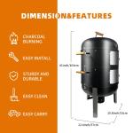 Joyagrill 20.5" 3-in-1 BBQ Smoker Grill