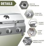 Bestfire 3-Burner Portable Gas Grill for BBQs