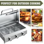 Bestfire 3-Burner Portable Gas Grill for BBQs