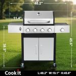 49000 BTU Propane Grill with Side Burner
