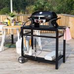 Royal Gourmet Movable Flattop Grill Cart with Shelves