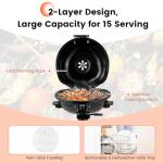 CHEFJOY 1600W Portable Electric BBQ Grill