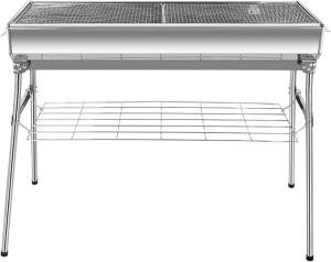 Portable Foldable Charcoal Grill for Camping and Picnics