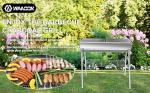 Portable Foldable Charcoal Grill for Camping and Picnics