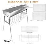 Portable Foldable Charcoal Grill for Camping and Picnics