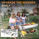Portable Foldable Charcoal Grill for Camping and Picnics