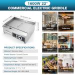 IRONWALLS 22-Inch Electric Griddle for Home & Outdoor