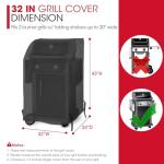 Unicook 32 Inch Heavy Duty BBQ Grill Cover