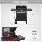 Feasto 4 Burner Gas Grill with Side Table