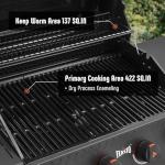 Feasto 4 Burner Gas Grill with Side Table