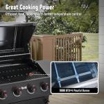 Feasto 4 Burner Gas Grill with Side Table