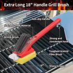 BBQ Grill Brush with Removable Scraper Head
