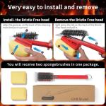 BBQ Grill Brush with Removable Scraper Head