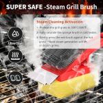 BBQ Grill Brush with Removable Scraper Head