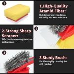 BBQ Grill Brush with Removable Scraper Head