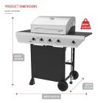 Nexgrill 4-Burner Gas Grill with Side Burner