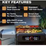 Smart Electric Dual Zone Grill for Outdoor Cooking