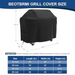 52-Inch Waterproof BBQ Grill Cover with Straps