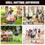 GRiliFE 18" Portable Charcoal Grill with Wheels