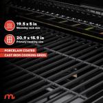 Megamaster 3-Burner Propane Gas Grill with Side Tables