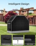 Heavy Duty 58 Inch BBQ Grill Cover, Black