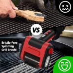 Electric Rechargeable Grill Brush with LED Light