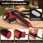 Electric Rechargeable Grill Brush with LED Light