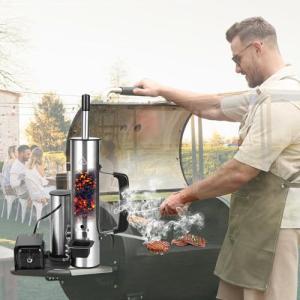 Cordless Electric Smoker with Air Pump and Smoke Tube