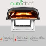 NutriChef Portable Gas Pizza Oven for Outdoors