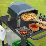 Double-Shelf Outdoor Grill Cart and Prep Table