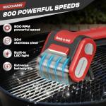 Cordless Electric Grill Brush with LED Light