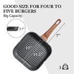 SENSARTE 11 Inch Nonstick Grill Pan with Pour Spouts